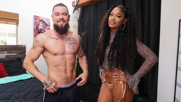 [HotGuysFuck] - Long-Haired Black Girl Brianna Moore Has Sex with Brodie Graves