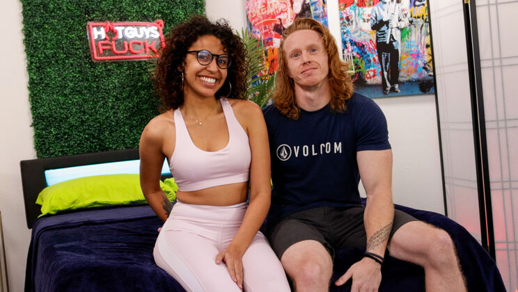 [HotGuysFuck] - Latina Alix Pena Interviews Redhead Ash Riley - Alix Pena - Ash Riley