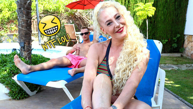 [Grandmams] - Outdoor Hardcore Sex with Blonde Babe and Muscular Guy - Nico Vegas - Yelana Vara