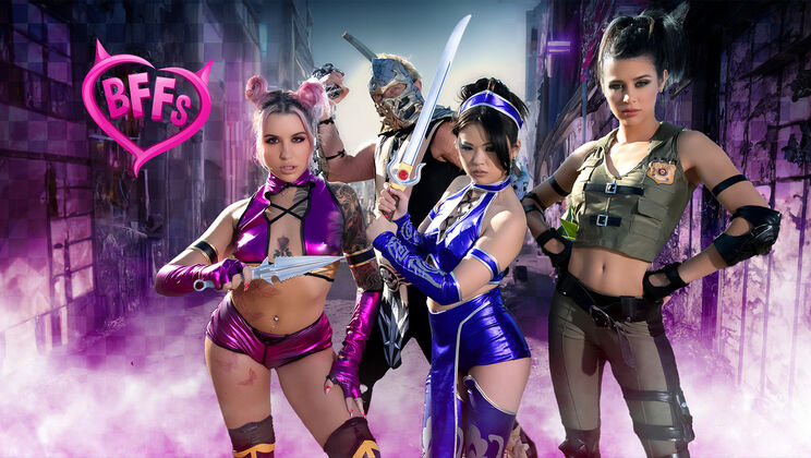[BFFs] - Clarke Kent Fights in Mortal Kumbat Porn - Lulu Chu - Kylie Rocket - Clarke Kent - Luna Legend