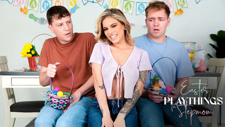 [MomsBoyToy] - Easter Blowjob and Handjob with Stepmom - Rion King - Jesse Pony - Joshua Lewis