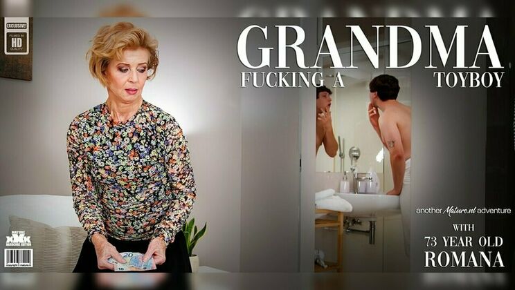 [Mature.nl] - Old and Young: Lenny Fucks Granny Romana in High Heels