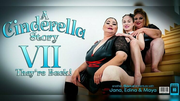[Mature.nl] - Big Tits Stepmoms Jana and Edina Share Teen Maya - Maya - Jana - Edina
