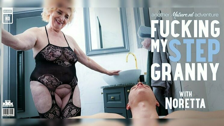 [Mature.nl] - Granny Noretta Gets Fucked by Toyboy on Her Sofa