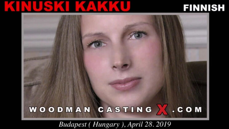 [WoodmanCasting] - Shaved Pussy Kinuski Kakku Loves Blowjob - Kinuski Kakku