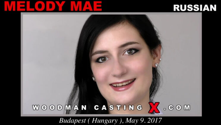 [WoodmanCasting] - Hairy Pussy Melody Mae Spanks Her Ass - Melody Mae