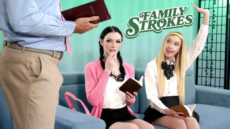 [FamilyStrokes] - 69 Position Extravaganza with Blonde Bombshells Kallie and Celestina - Will Pounder - Kallie Taylor - Celestina Blooms