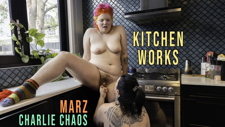 [GirlsOutWest] - Marz and Charlie Chaos Pantyhose Kitchen Adventure - Marz - Charlie Chaos