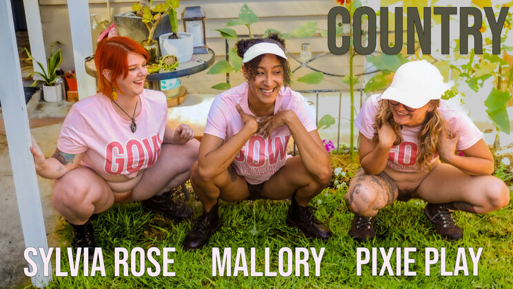 [GirlsOutWest] -  Big Tits and Outdoor Fun with Mallory, Pixie Play, and Sylvia Rose  - Mallory - Pixie Play - Sophia Rose