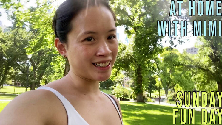 [GirlsOutWest] - Shaved Asian Mimi P at Home - Mimi P