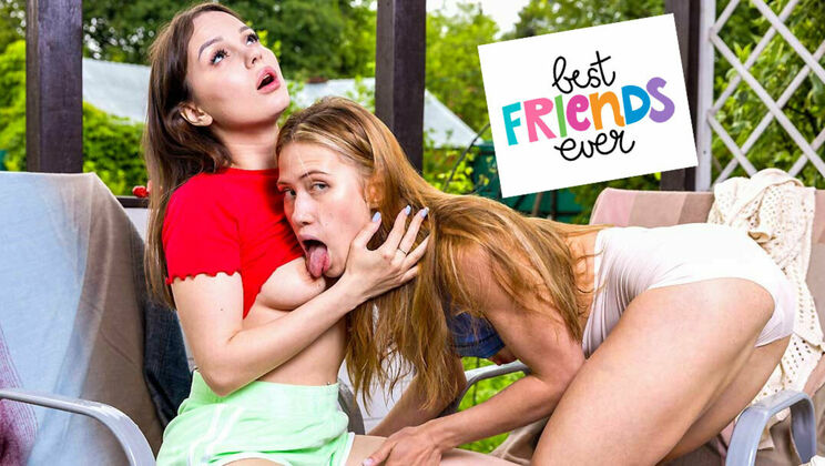 [ClubSweethearts] - Blonde and Brunette Euro Teens Lesbian Play