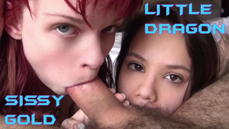 [WakeupnFuck] - Shaved Pussy and Anal Action with Sissy and Dragon