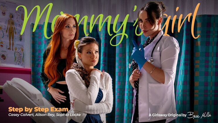 [Girlsway] - Lesbian Step Sisters Exam – Fingering & Face Sitting with Casey Calvert - Casey Calvert - Sophia Locke - Alison Rey
