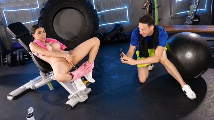 [FitnessRooms] - Gym Facial – Emily Pink Gets Covered in Cum - Emily Pink - Alexander Tda