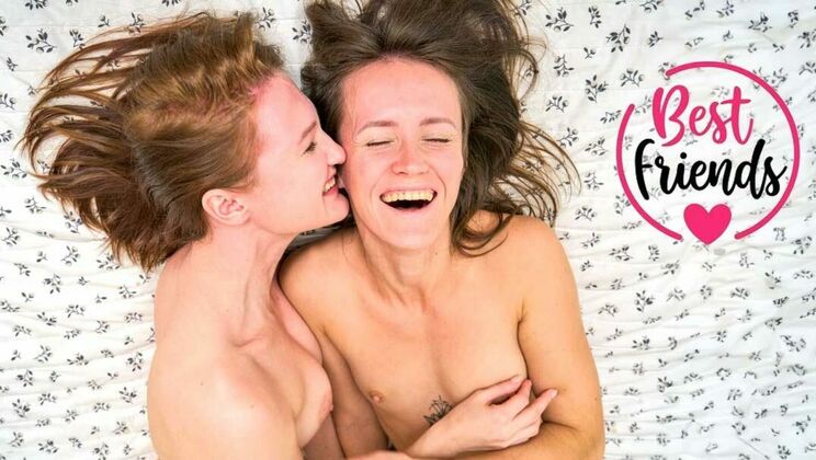 [ClubSweethearts] - Shaved pussies rubbing - Eliza and Olivia scissor
