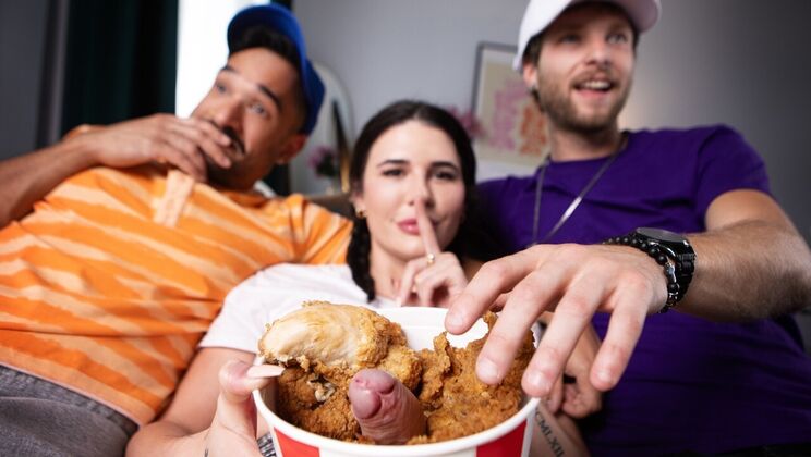 [TransAngels] - Bucket Deepthroat Action - Shemale Gags on Huge Dick - Bailey Archer - Benjamin Blue - Raj
