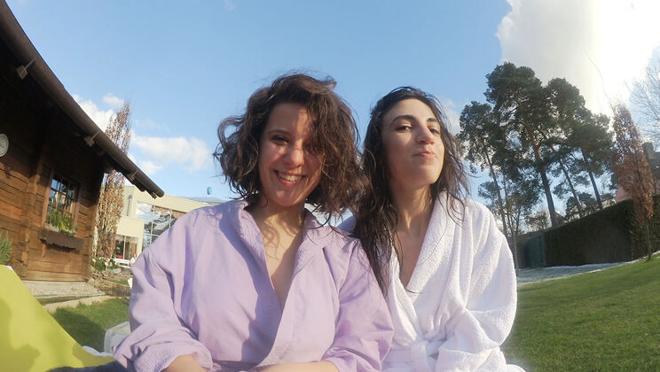 [Ersties] - Hairy Brunette Duo: Magena & Agave's Lesbian Fingering