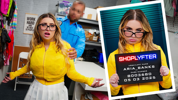 [Shoplyfter] - Bra Stuffing Slut: Blonde Teens Share Cum in Pierced Mouths - Aria Banks - London Ford
