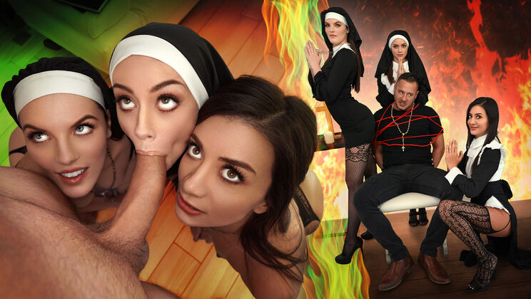 [BFFs] - Petite Nuns in Stockings Fuck Like Sluts - Danny Mountain - Natalie Brooks - Fiona Frost - Selena Love