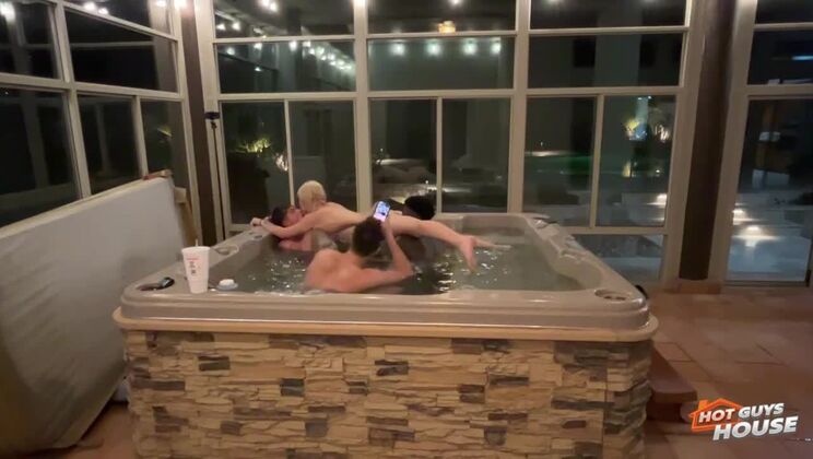 [HotGuysFuck] - More Jacuzzi Fun: Blonde & Brunette Togetherness - Atlas Eros - Mike Iron - Ellie Smoke - Quentin Parker