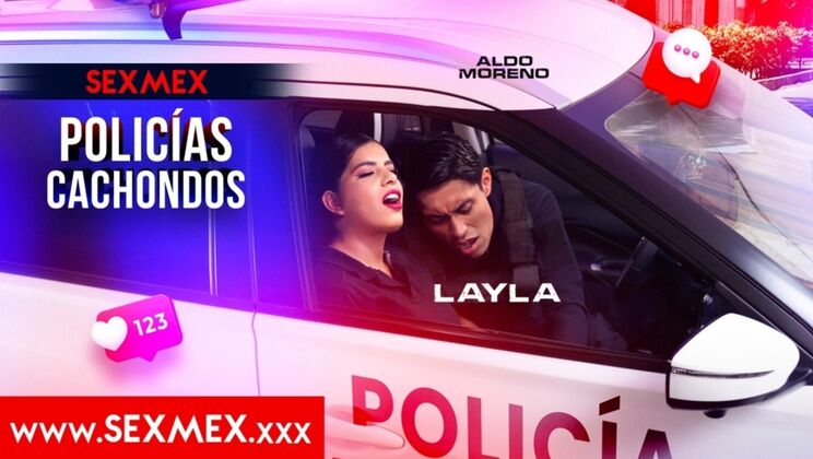 [SEXMEX] - Brunette Slut Fucked Hard by Police - Layla
