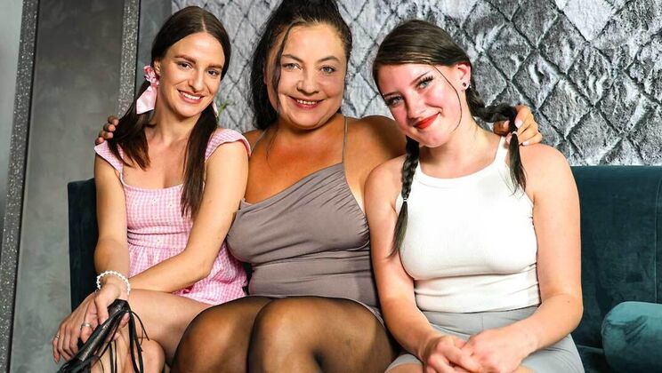 [Grandmams] - Lesbian Threesome with Whipped and Obedient Teen - Christina Santes - Liliana Lily - Mari secret