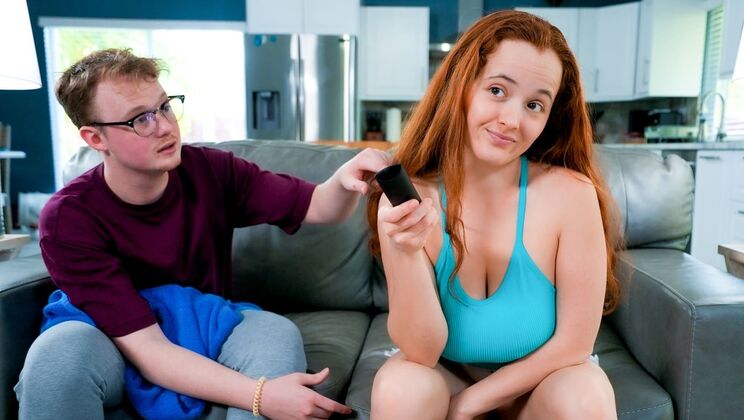 [MyPervyFamily] - Redhead Gets Fingered Then Facial Cumshot - Jimmy Michaels - Red Eviee