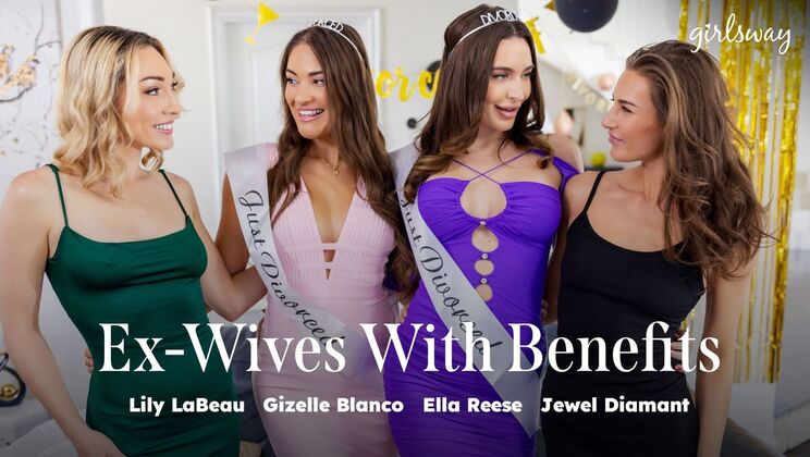 [Girlsway] - Blonde Lesbian with Tattoos Eats Brunette's Pussy - Lily Labeau - Ella Reese - Gizelle Blanco - Jewel Diamant