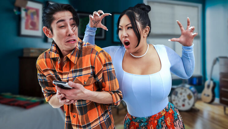 [TigerMoms] - Supportive Sex: Older Asian Woman Connie Perignon Takes Cum - David Lee - Connie Perignon