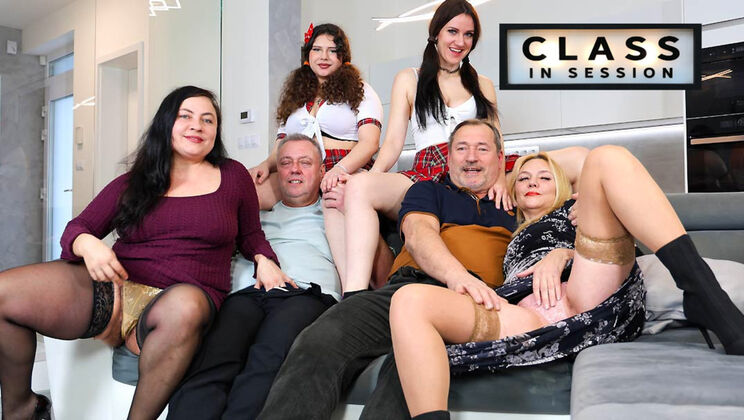 [GrandparentsX] - Teacher Student Fuck Fest - Blowjobs and Creampies Galore - Lucas Knight - Mya Evans - Martin Bobes - Christina Santes - Melani Mendes - Rosie Smile