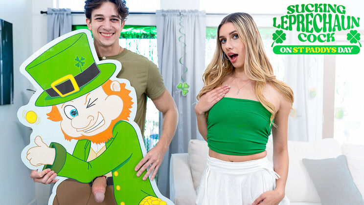 [PrincessCum] - Blonde Leprechaun Gets Sucked on St. Patrick's Day - Parker Ambrose - Emily Jade