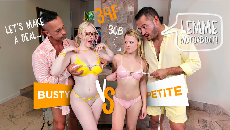 [DaughterSwap] - Busty vs Petite: Blowjob and Facial Swap With Older Guy - Danny Mountain - Dorian Del Isla - Paris White - Gigi Sweets
