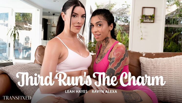 [Transfixed] - Tatted and Pierced Slut Takes a Monster Cock Down Her Throat - Ravyn Alexa - Leah Hayes