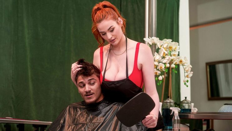 [Brazzers] - Big tits barber gives a messy blowjob - Abigaiil Morris - Victor Ray